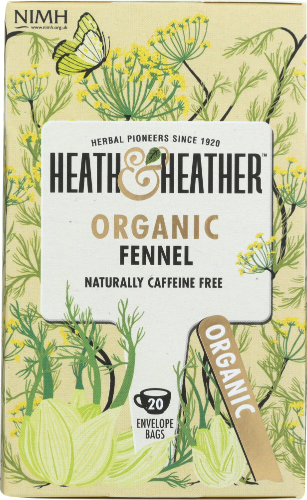 HEATH AND HEATHER: Organic Fennel Tea, 20 ea - Vending Business Solutions