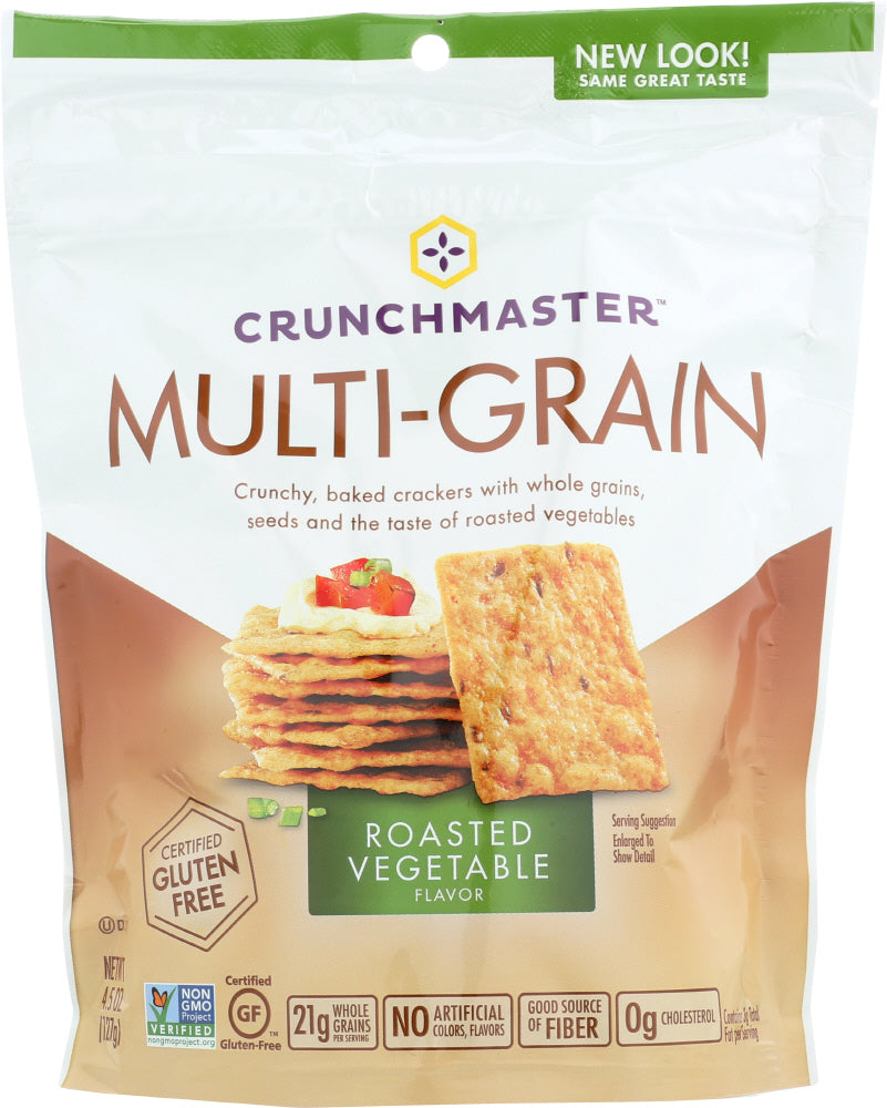 CRUNCHMASTER: Multi-Grain Roasted Vegetable Crackers, 4.5 Oz - Vending Business Solutions