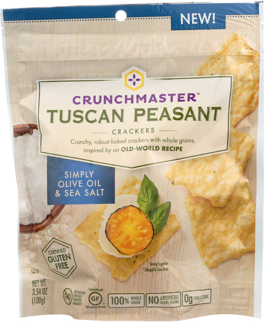 CRUNCH MASTERS: Cracker Olive Oil Sea Salt, 3.54 oz - Vending Business Solutions