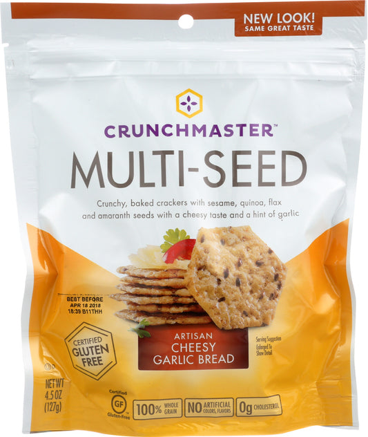 CRUNCHMASTER: Cracker Cheesy Garlic Bread, 4.5 oz - Vending Business Solutions