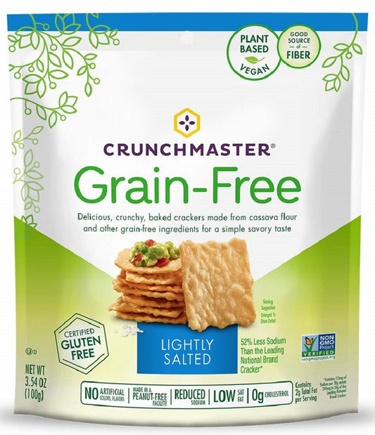 CRUNCHMASTER: Grain-Free Lightly Salted Crackers, 3.54 oz - Vending Business Solutions