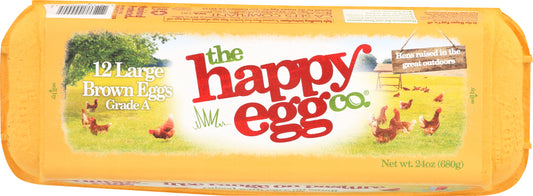 HAPPY EGG: Large Brown Eggs Free Range, 1 dz - Vending Business Solutions