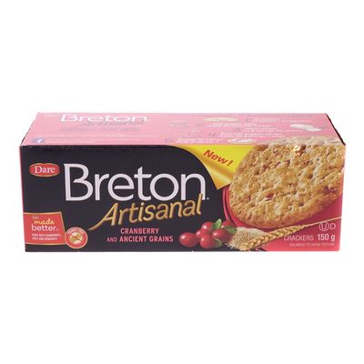 DARE: Breton Cranberry & Ancient Grains Artisanal Crackers, 5.29 oz - Vending Business Solutions