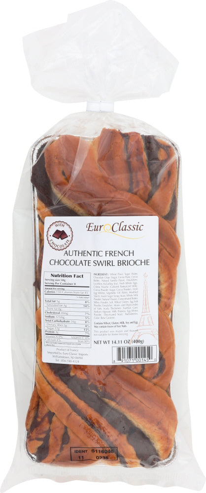 EUROCLASSIC: Authentic French Chocolate Swirl Brioche, 14.11 oz - Vending Business Solutions