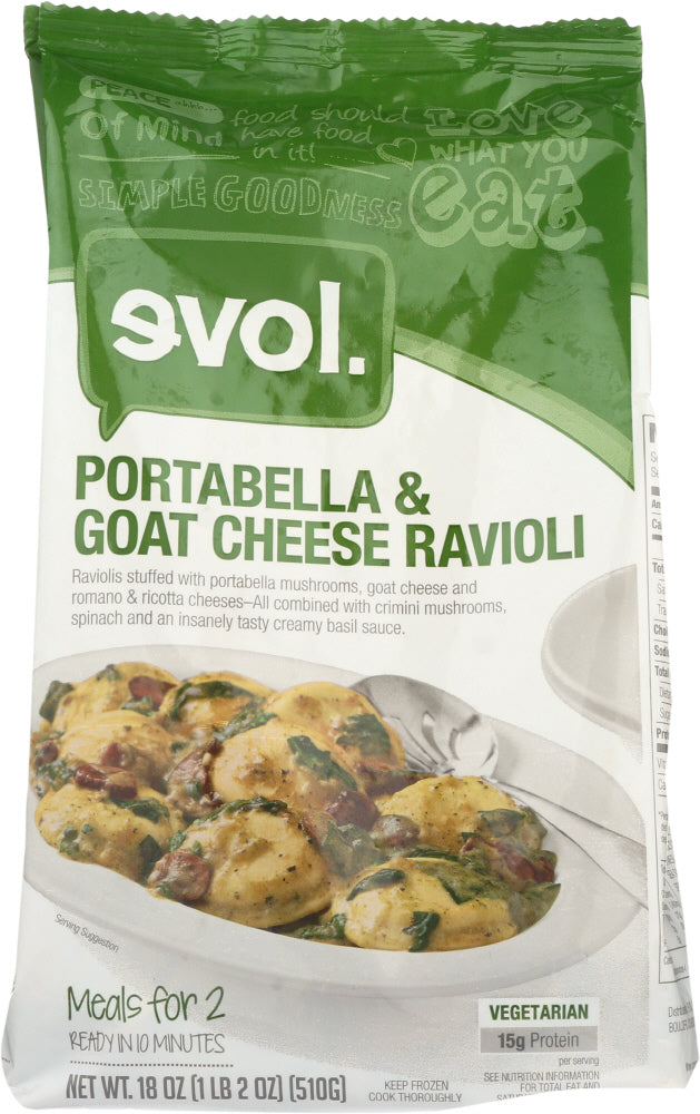 EVOL: Portabella and Goat Cheese Ravioli, 18 oz - Vending Business Solutions