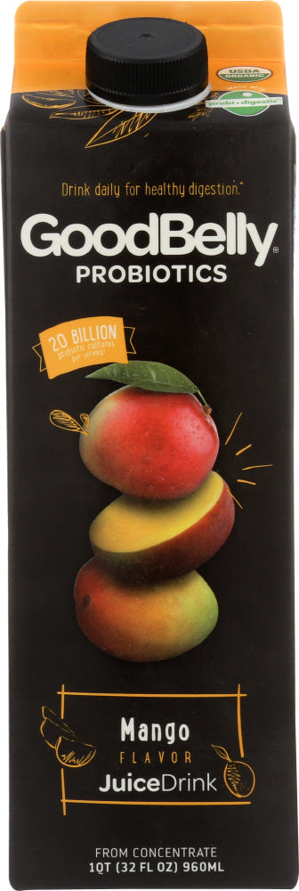 GOOD BELLY: Mango Flavor Probiotic Juice Drink, 32 oz - Vending Business Solutions