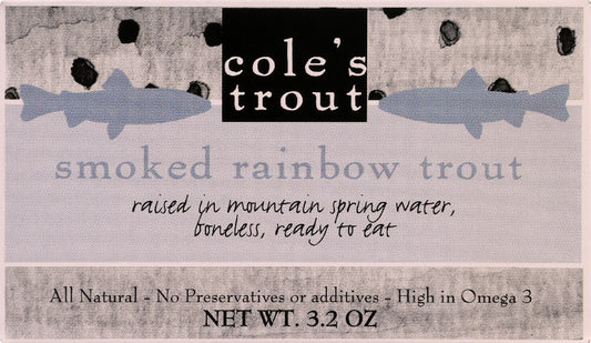 COLE'S: Trout Smoked Rainbow Trout, 3.2 oz - Vending Business Solutions