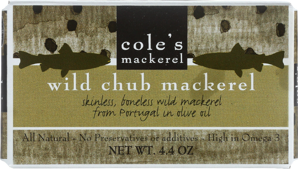 COLE'S: Wild Mackerel in Olive Oil, 4.4 oz - Vending Business Solutions