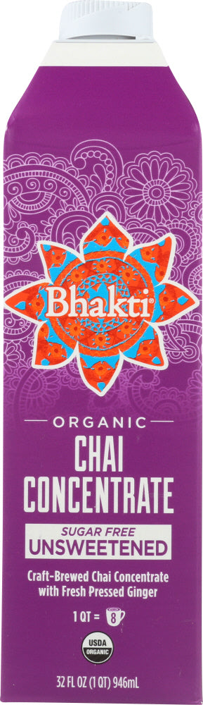 BHAKTI CHAI: Unsweetened Chai Concentrate, 32 oz - Vending Business Solutions
