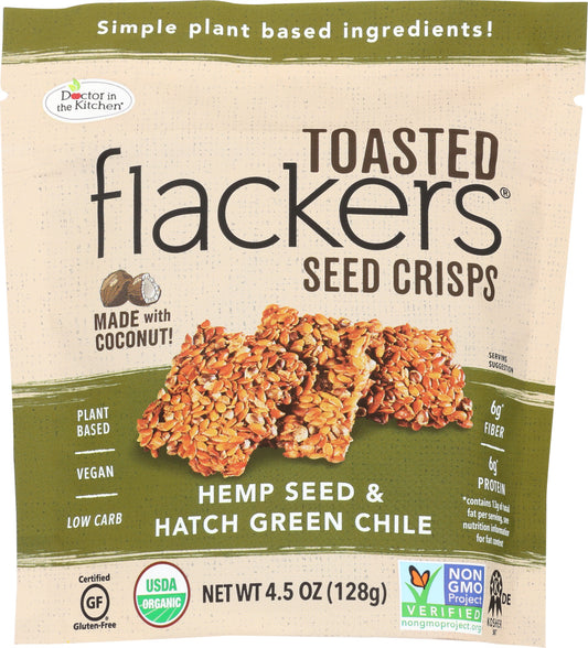 DOCTOR IN THE KITCHEN: Crisps Hemp Hatch Green Chile, 4.5 oz - Vending Business Solutions