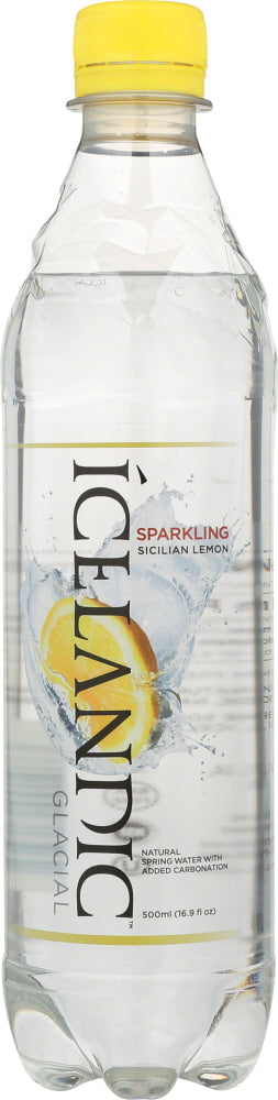 ICELANDIC GLACIAL: Water Sparkling Sicilian Lemon, 16.9 fo - Vending Business Solutions