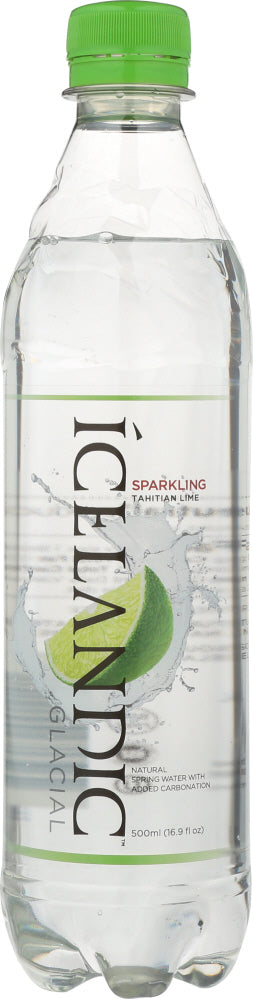 ICELANDIC GLACIAL: Tahitian Lime Sparkling Water, 16.9 fl oz - Vending Business Solutions