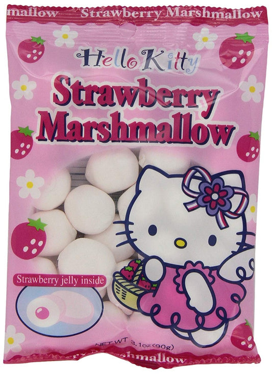 EIWA: Marshmallow Strawberry Hello Kitty, 3.1 oz - Vending Business Solutions