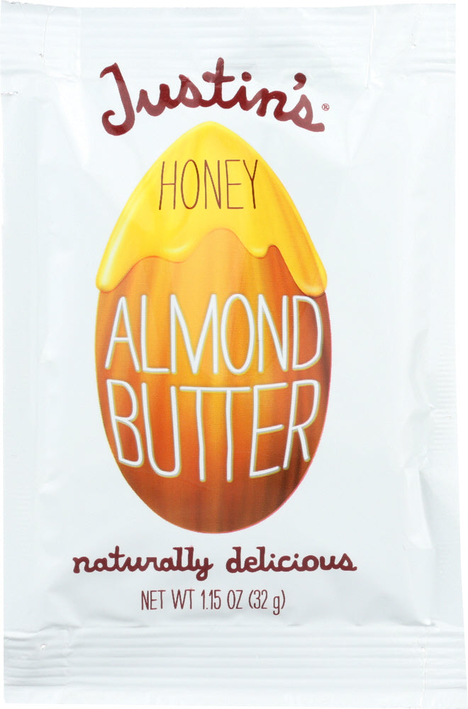 JUSTIN'S: Almond Butter Squeeze Pack Honey, 1.15 oz - Vending Business Solutions