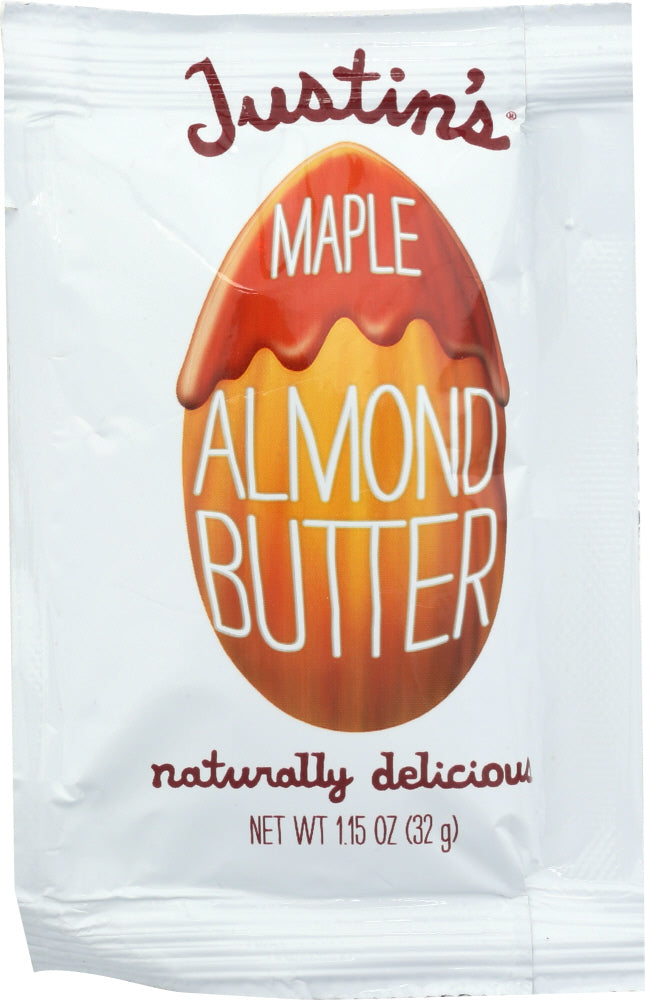 JUSTIN'S: Almond Butter Squeeze Pack Maple, 1.15 oz - Vending Business Solutions