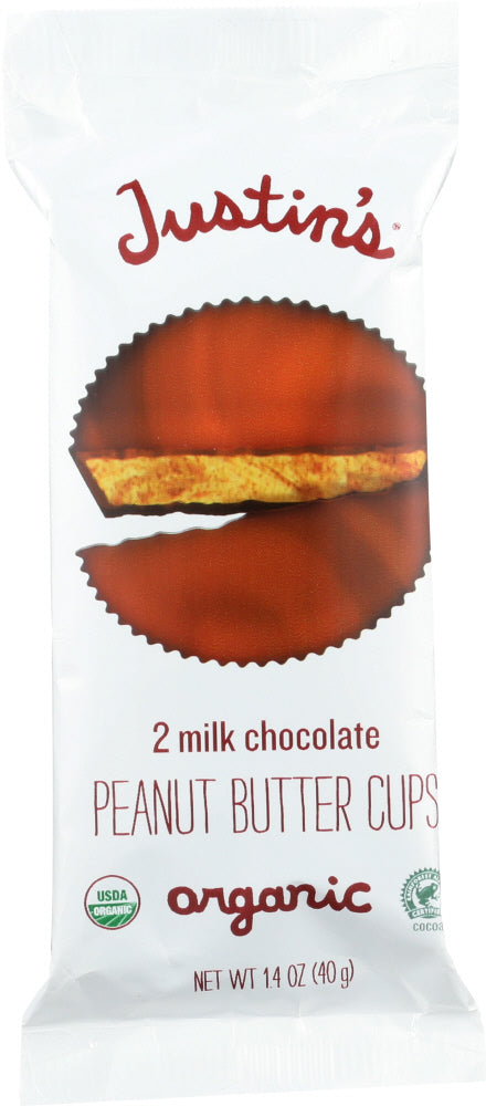 JUSTIN'S: Organic Peanut Butter Cups Milk Chocolate, 1.4 oz - Vending Business Solutions