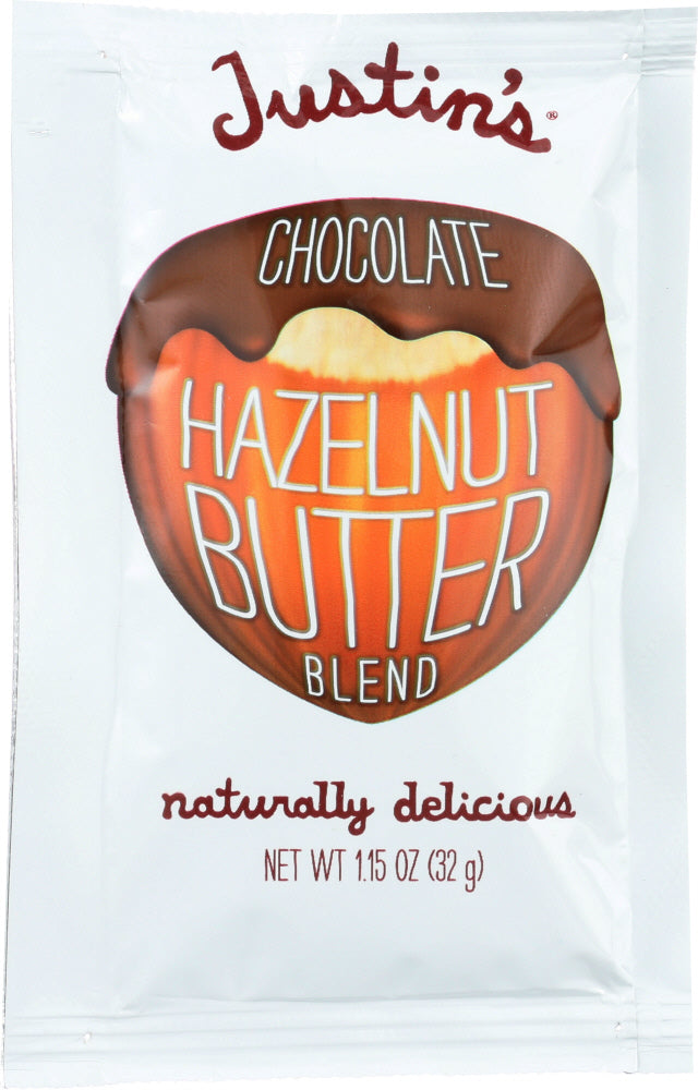 JUSTIN'S: Nut Butter Squeeze Pack Chocolate Hazelnut, 1.15 oz - Vending Business Solutions