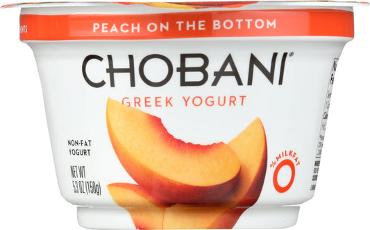 CHOBANI: Non-Fat Greek Yogurt Peach on the Bottom, 5.3 oz - Vending Business Solutions