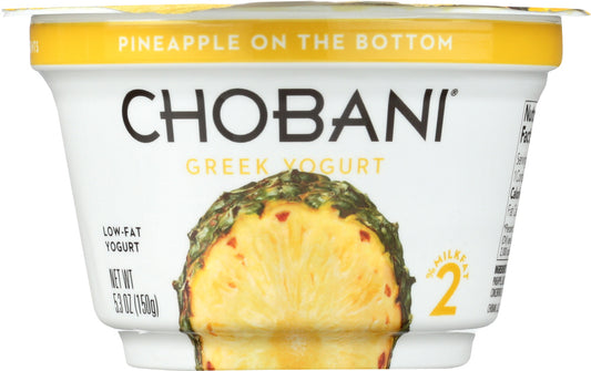 CHOBANI: Low-Fat Greek Yogurt Pineapple on the Bottom, 5.3 oz - Vending Business Solutions