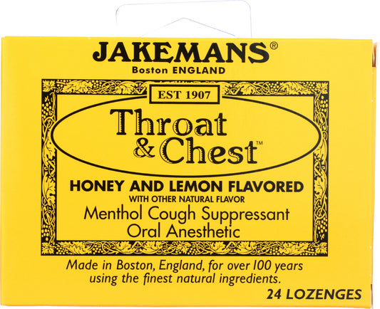 JAKEMANS: Lozenge Throat and Chest Honey and Lemon, 24 pc - Vending Business Solutions