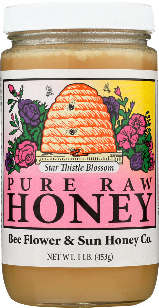 BEE FLOWER AND SUN HONEY: Star Thistle Blossom Honey, 16 oz - Vending Business Solutions