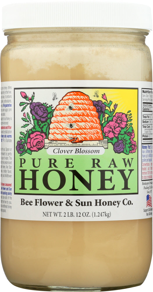 BEE FLOWER AND SUN HONEY: Clover Blossom Honey, 44 oz - Vending Business Solutions