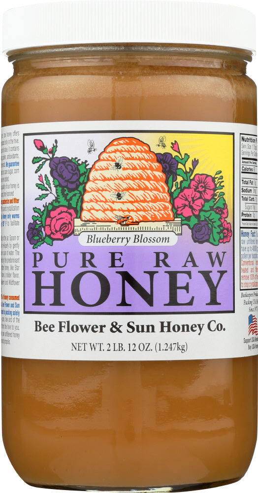 BEE FLOWER AND SUN HONEY: Blueberry Blossom Honey, 44 oz - Vending Business Solutions