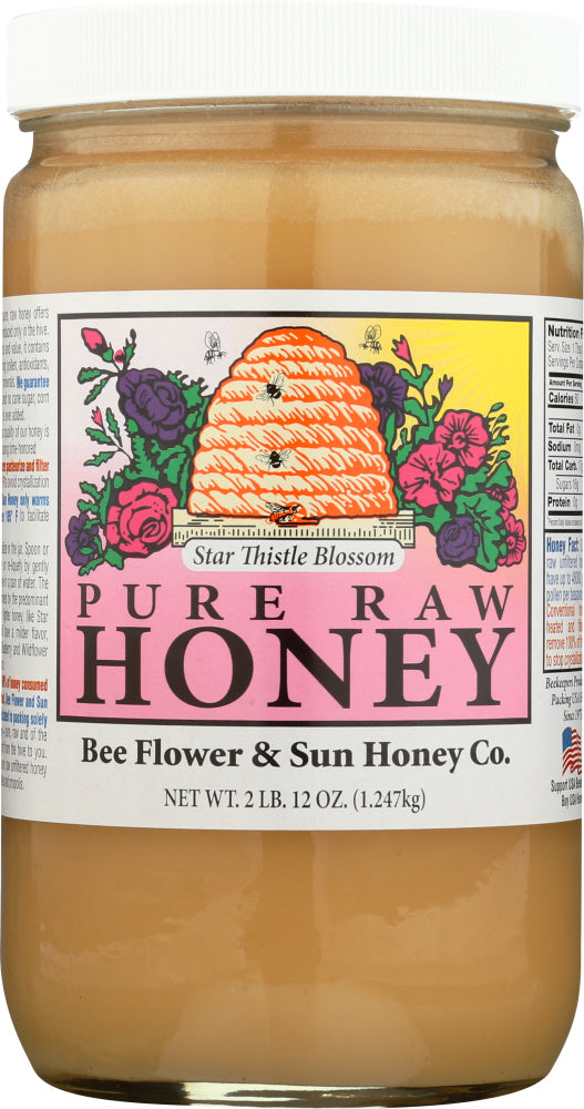BEE FLOWER AND SUN HONEY: Star Thistle Blossom Honey, 44 oz - Vending Business Solutions