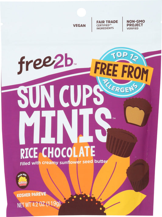 FREE2B FOODS: Rice Chocolate Sun Cups Minis, 4.2 oz - Vending Business Solutions