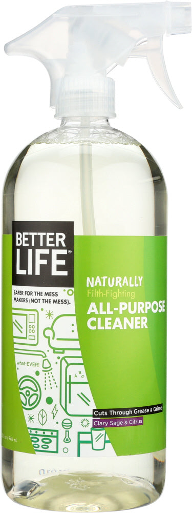 BETTER LIFE: What-Ever! Natural All-Purpose Cleaner Clary Sage & Citrus, 32 oz - Vending Business Solutions