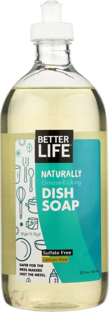 BETTER LIFE: Naturally Grease-Kicking Dish Soap Lemon Mint, 22 oz - Vending Business Solutions