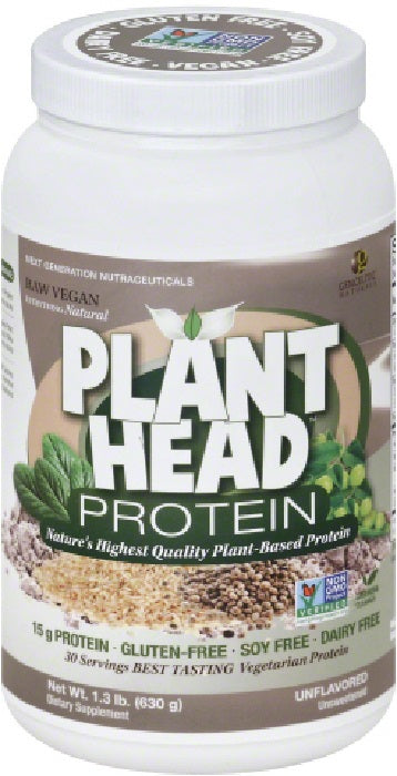 GENCEUTIC NATURALS: Plant Head Protein Unflavored, 1.3 lb - Vending Business Solutions