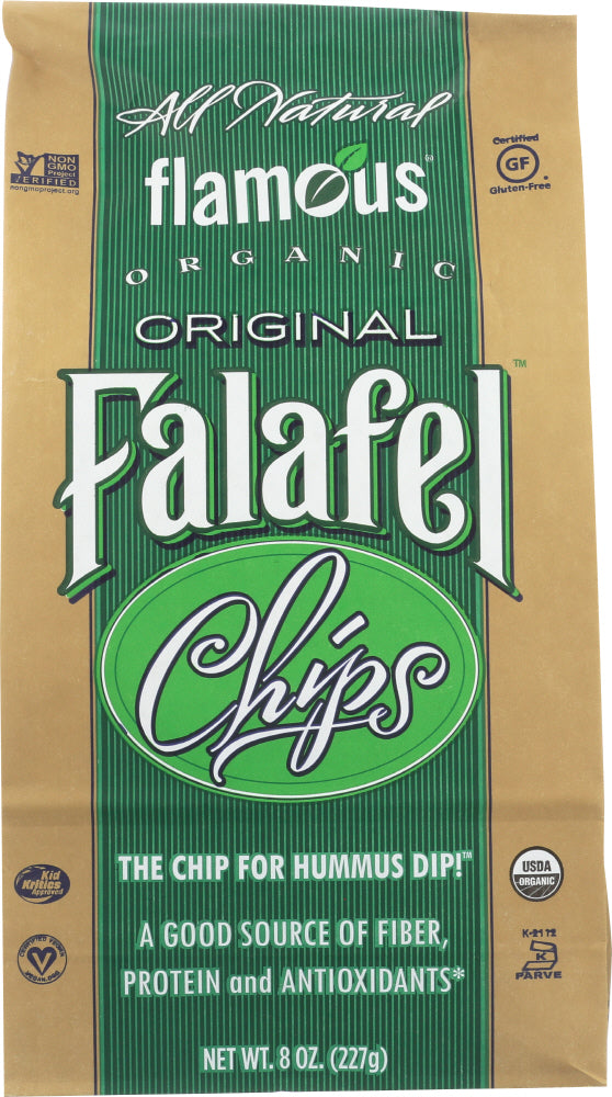 FLAMOUS: Organic Falafel Chips Gluten Free Original, 8 oz - Vending Business Solutions