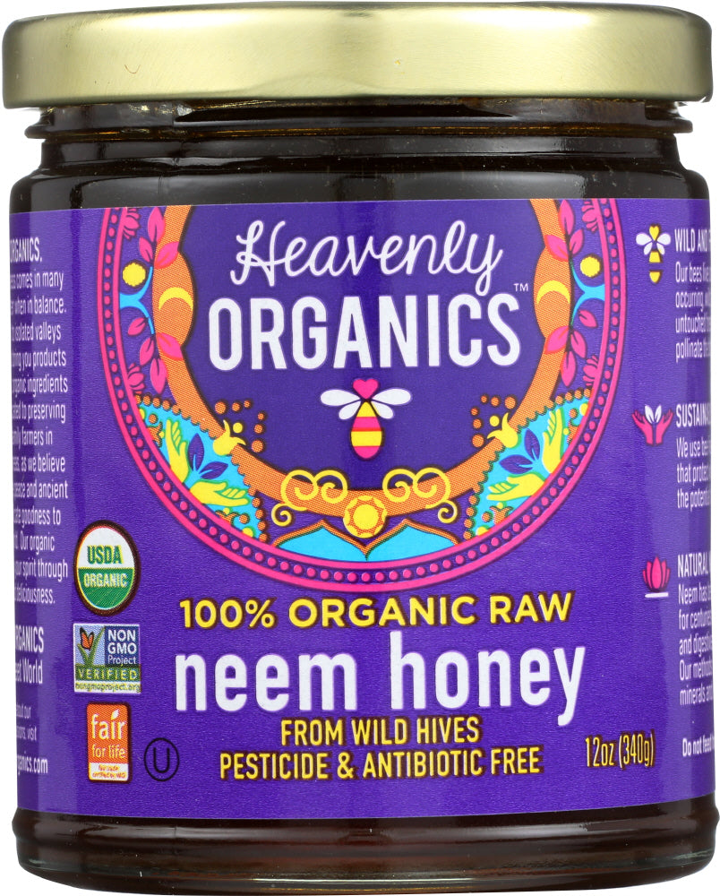 HEAVENLY ORGANICS: Organic Wild Forest Raw Neem Honey, 12 oz - Vending Business Solutions