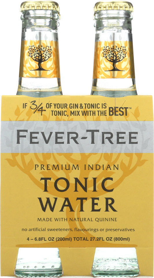 FEVER-TREE: Premium Indian Tonic Water 4x6.8 oz Bottles, 27.2 oz - Vending Business Solutions