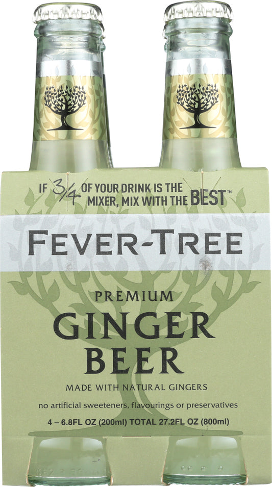 FEVER-TREE: Premium Ginger Beer 4x6.8 oz Bottles, 27.2 oz - Vending Business Solutions
