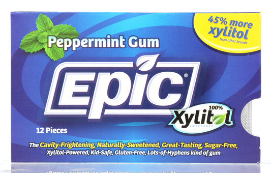 EPIC DENTAL: Peppermint Xylitol Gum, 12 Pc - Vending Business Solutions