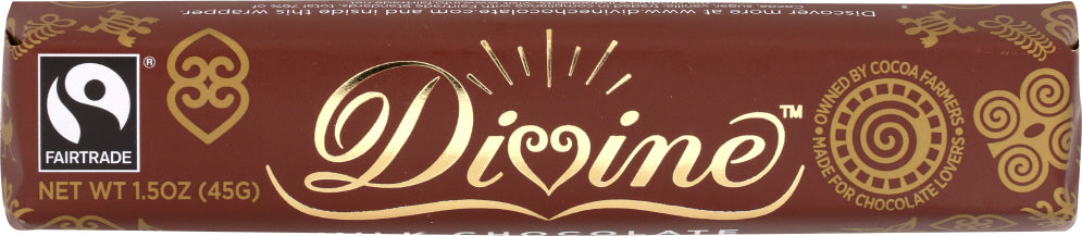 DIVINE CHOCOLATE: Milk Chocolate Snack Bar, 1.5 oz - Vending Business Solutions