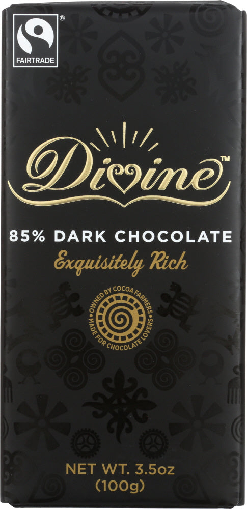DIVINE CHOCOLATE: Chocolate Bar Dark 85%, 3.5 oz - Vending Business Solutions