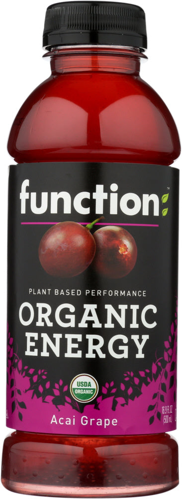 FUNCTION DRINKS: Organic Energy Acai Grape Beverage, 16.9 fo - Vending Business Solutions