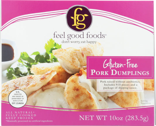FEEL GOOD FOODS: Gluten Free Pork Dumplings, 10 oz - Vending Business Solutions