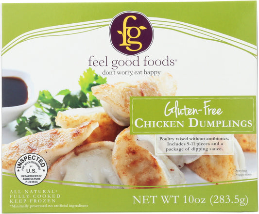 FEEL GOOD FOODS: Gluten Free Chicken Dumplings, 10 oz - Vending Business Solutions