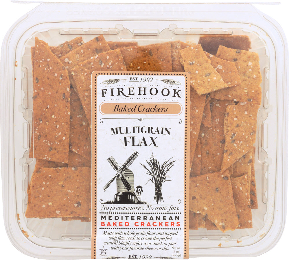 FIREHOOK: Multigrain Flax Baked Cracker, 8 Oz - Vending Business Solutions