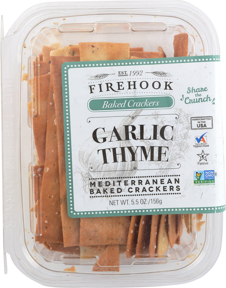FIREHOOK: Garlic Thyme Cracker Snack Box, 5.5 oz - Vending Business Solutions