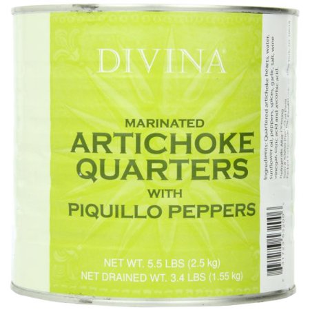 DIVINA: Artichoke Quarter Piquillo Pepper, 5.5 lb - Vending Business Solutions