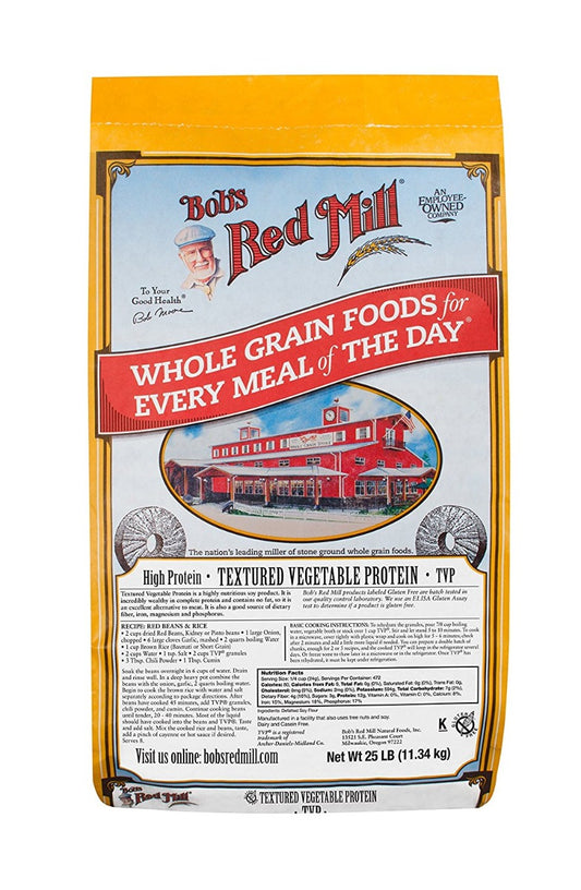 BOBS RED MILL: Textured Vegetable Protein, 25 lb - Vending Business Solutions