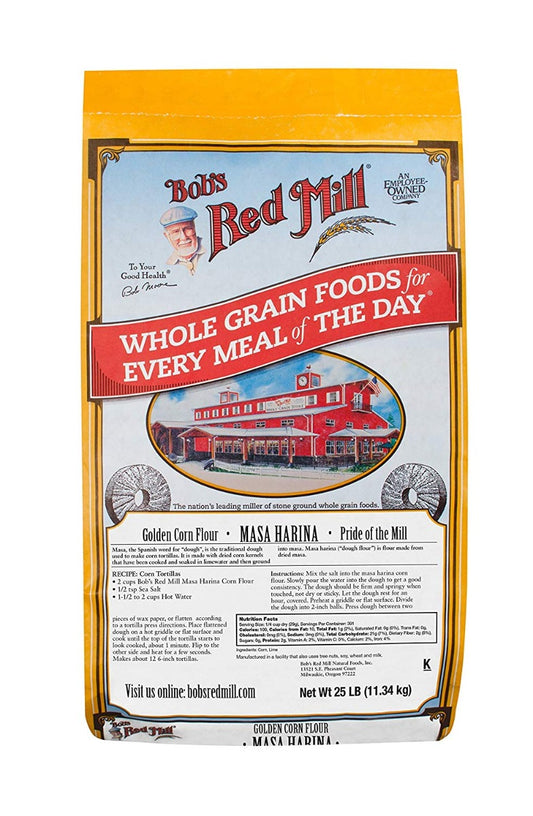 BOBS RED MILL: Golden Masa Harina Corn Flour, 25 lb - Vending Business Solutions