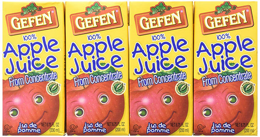 GEFEN: Apple Juice from Concentrate 4 Pack, 27 fl oz - Vending Business Solutions