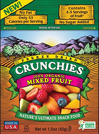 CRUNCHIES: Fruit Freeze Mixed Fruit Organic, 1.5 oz - Vending Business Solutions