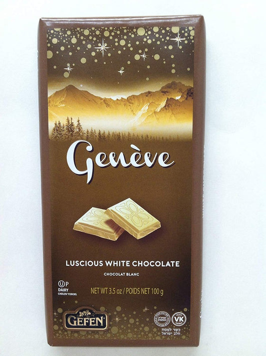 GEFEN: Geneve Luscious White Chocolate Bar, 3.5 oz - Vending Business Solutions